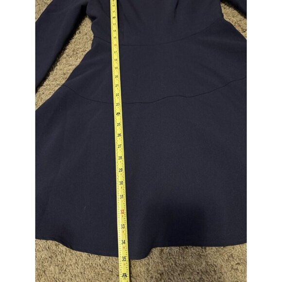 NWT GAL MEETS GLAM Celeste Blue Fit Flare Dress Long Sleeve Career Party Prep 6 - Picture 13 of 13